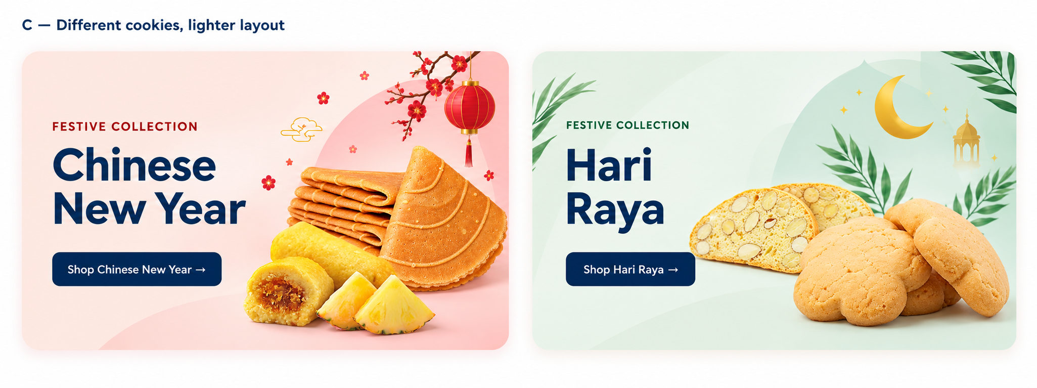 Chinese New Year collection featuring Pineapple Roll and Nanyang Kuih Kapit